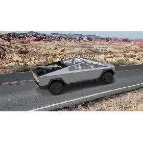 Tesla Cybertruck with Cyberquad ATV model